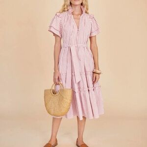 Hunter Bell Matthews Dress in Rosette Check, Size Small